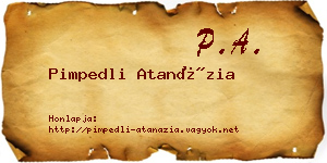 Pimpedli Atanázia névjegykártya